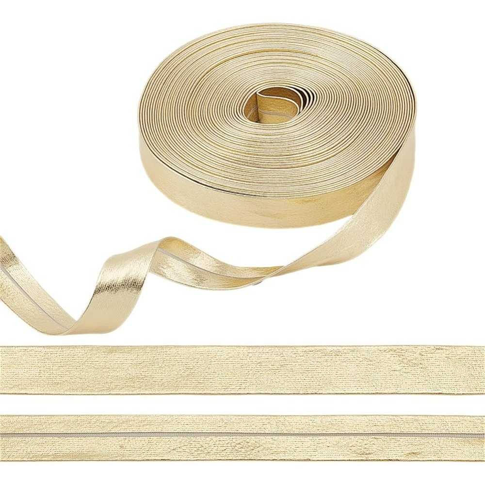 Binding Tape Bias - Adorno de cuero dorado de 9,8