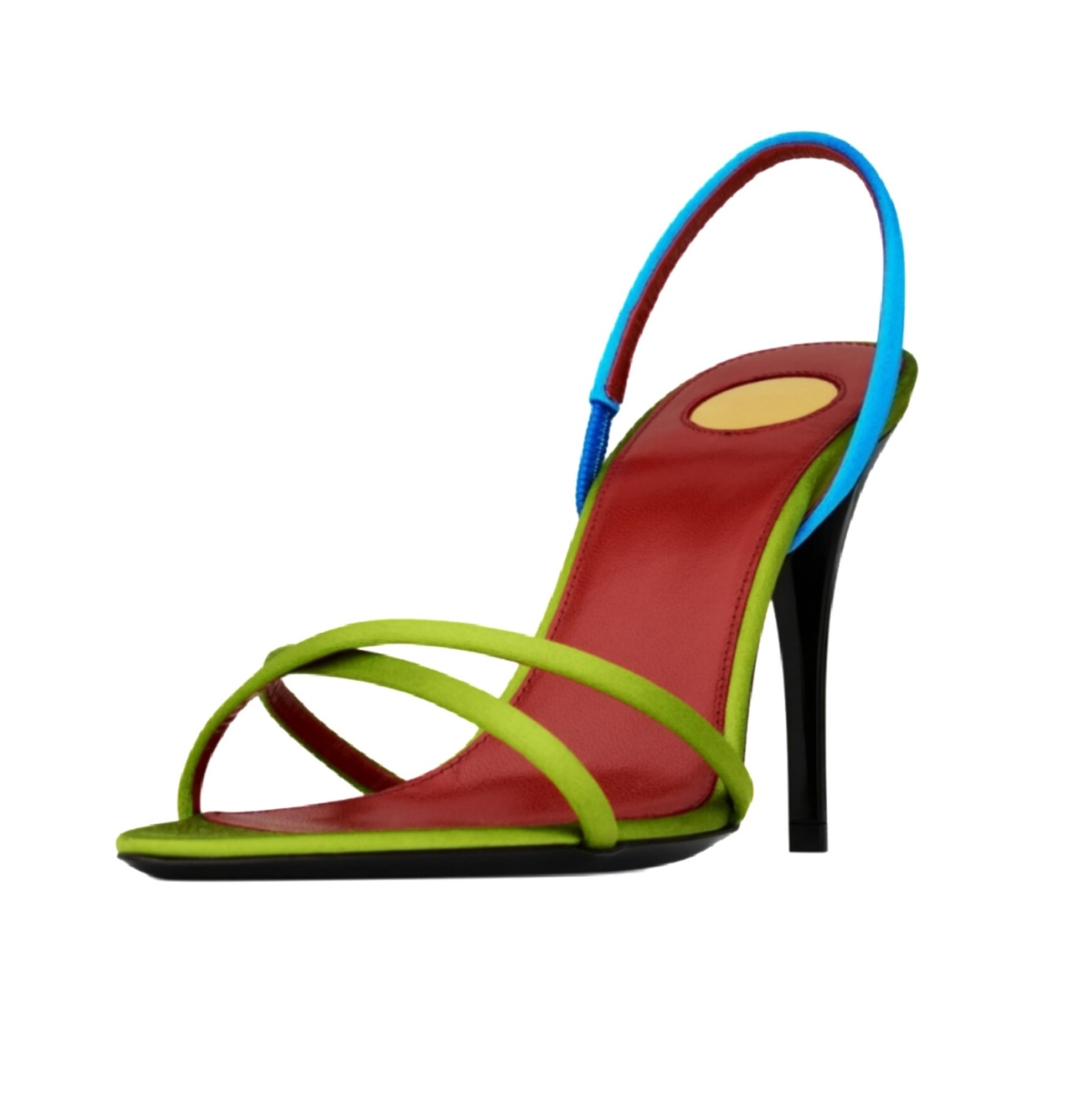 Sewing Nylon - Sandalias de tacón de aguja con