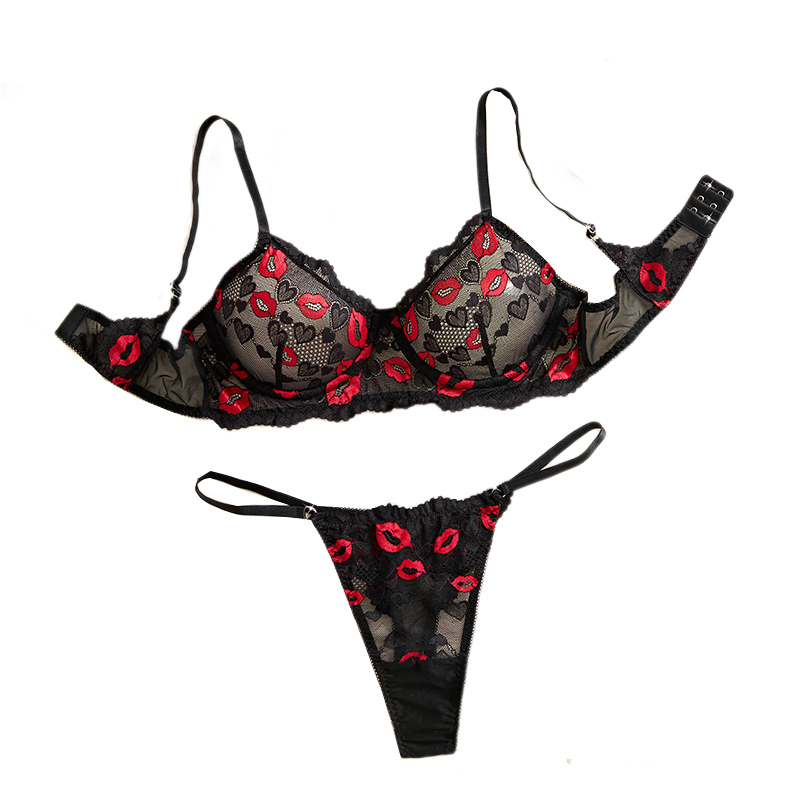 Sewing Nylon - Conjunto de lencería sexy de encaje