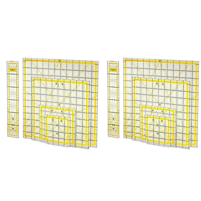 Quilting Ruler Square - Paquete de 10 reglas acrílicas para