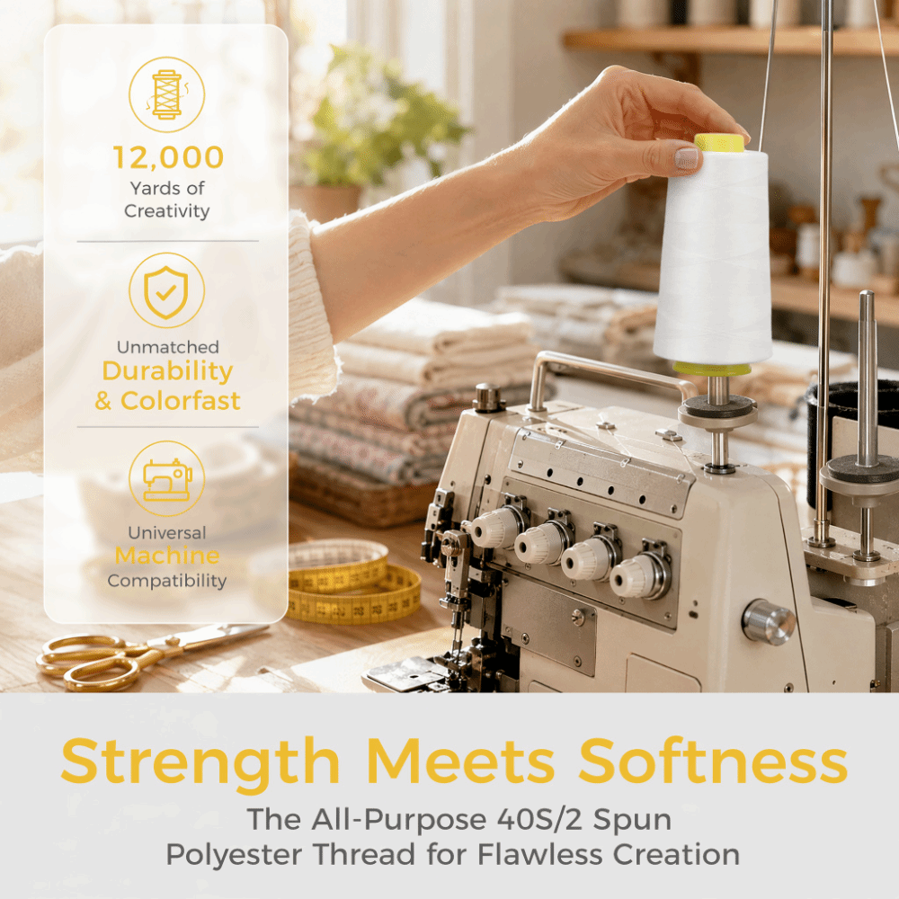 4 piezas de 3000 yardas cada u - Serger Thread Cone reseña y precio