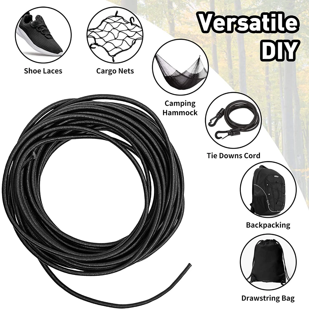 3/4/5/6/8MM negro fuerte cordó - Sewing Tas reseña y precio