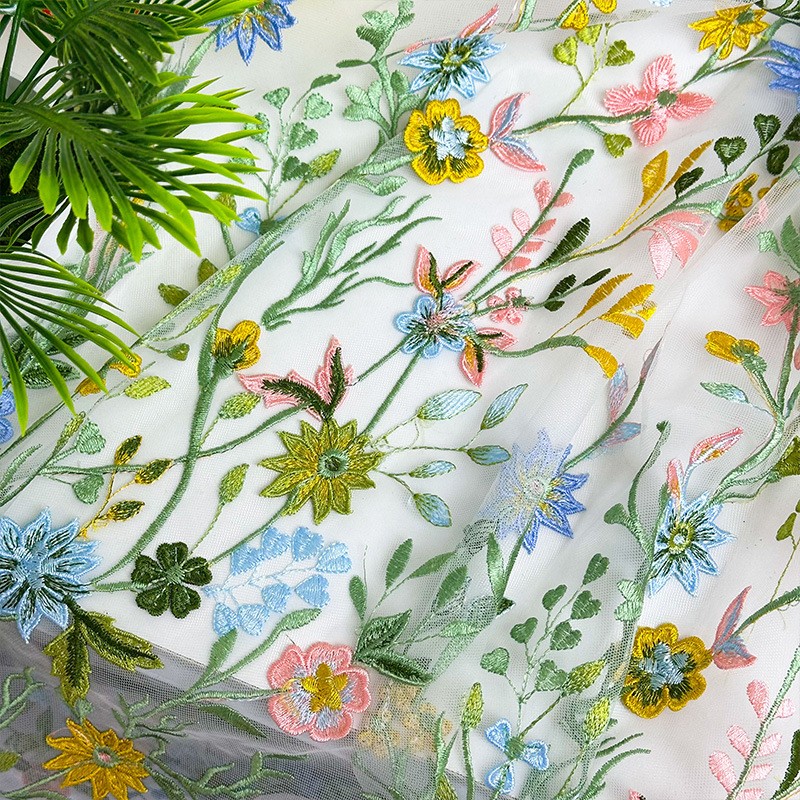 Tela de encaje de tul bordada  - Textile For Sewing reseña y precio