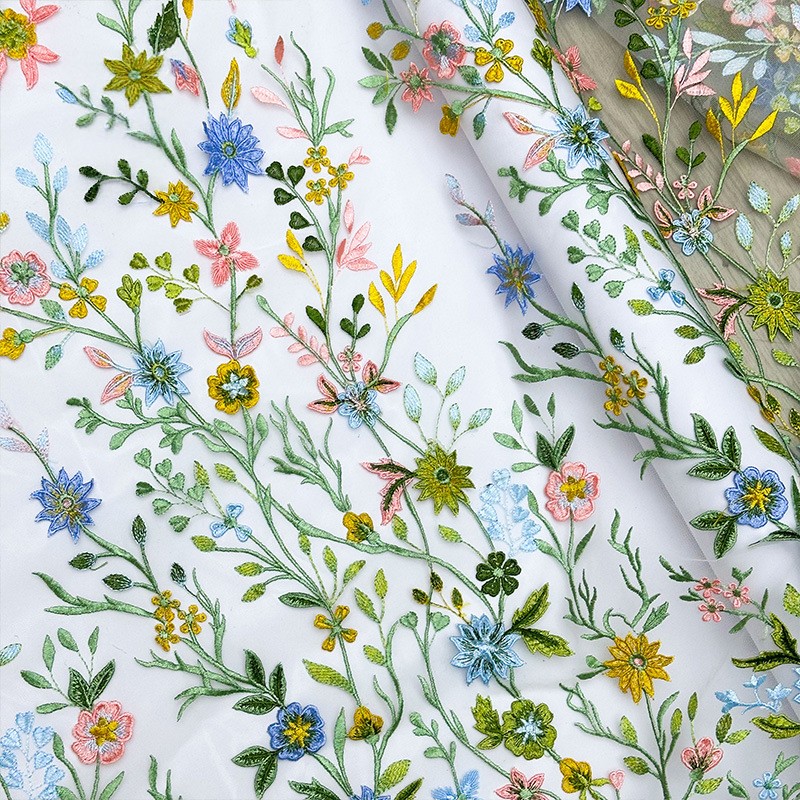 Tela de encaje de tul bordada  - Textile For Sewing reseña y precio