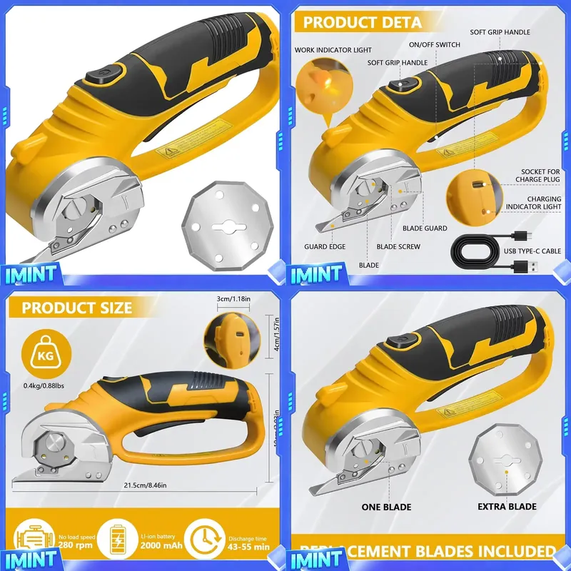 Tijeras Eléctricas Inalámbrica - Rotary Cutter Fabric reseña y precio