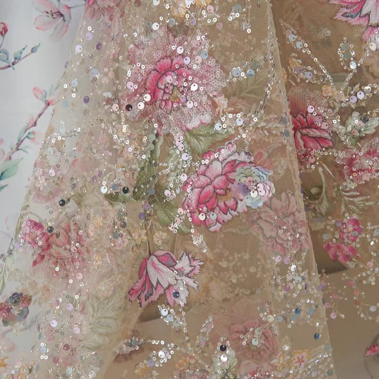 Tela de encaje de lujo con cue - Textile For Sewing reseña y precio
